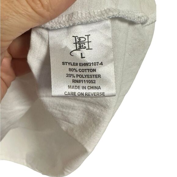 Vintage Ed Hardy True to My Love tshirt dress white eagle roses Y2K streetwear L - Picture 3 of 9